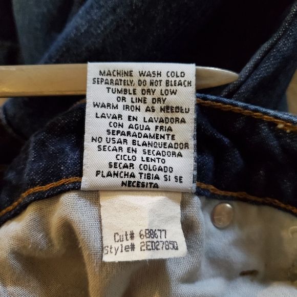 l.e.i. 90s 100% Cotton Big Flare Lowrise Denim Blue Jeans Size 7 - Picture 11 of 12